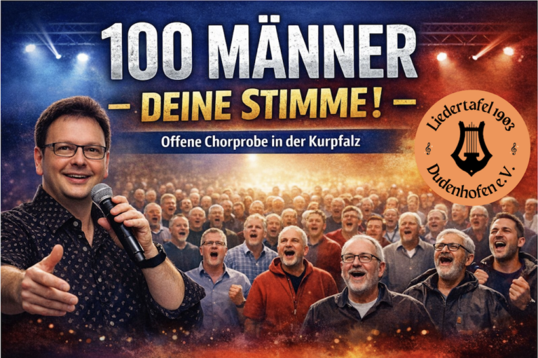 100 Männer – eine Mission: Deine Stimme