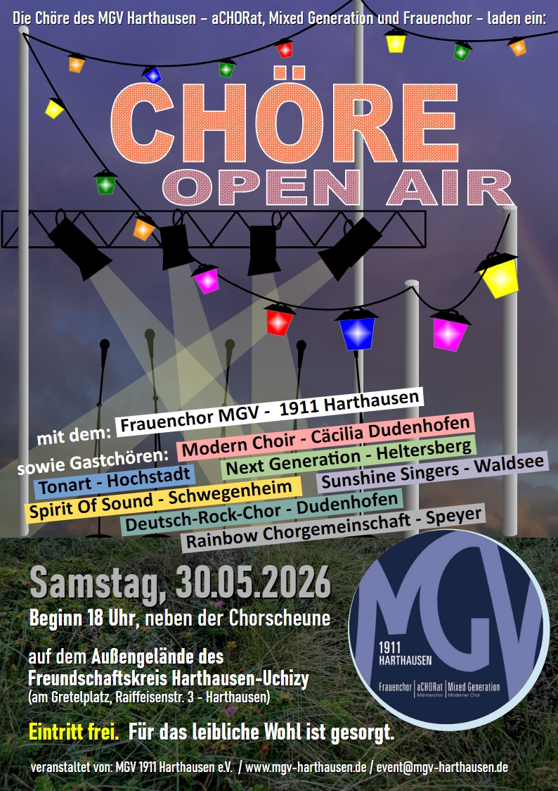 Gastauftritt DRC beim MGV Harthausen "CHÖRE OPEN AIR 2026"
