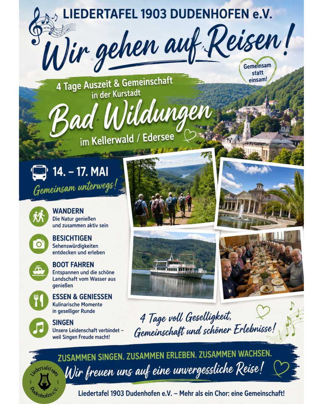 Die Liedertafel geht auf Reisen